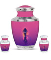 Motorcycle Theme Large Urn With 2 Keepsake Urn