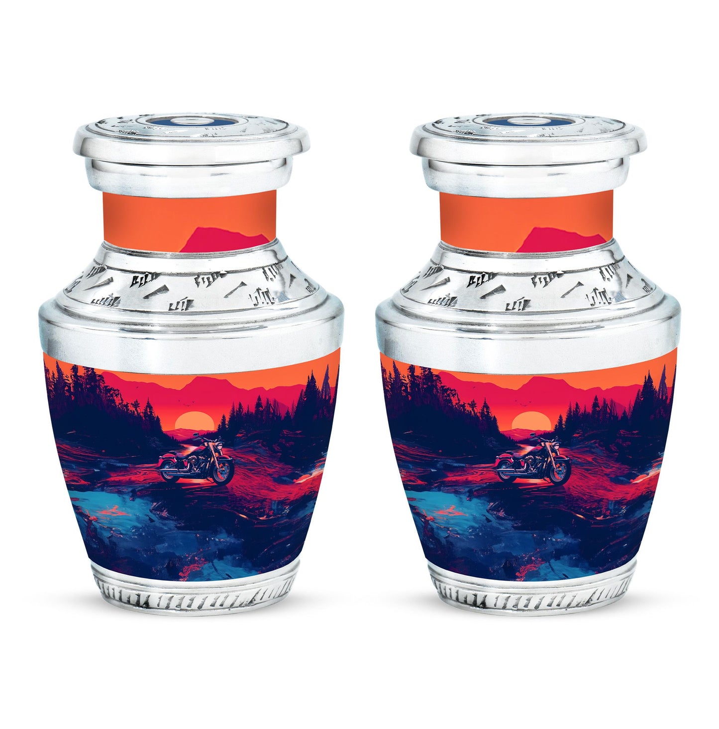 Motorcycle Theme 3 Inch Keepsake Pack of 2