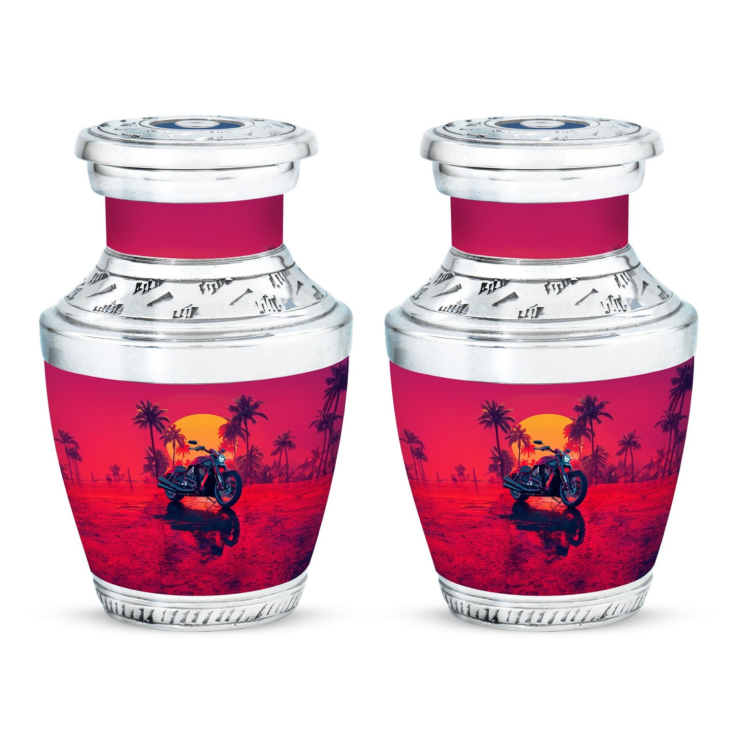 Motorcycle Theme 3 Inch Keepsake Pack of 2