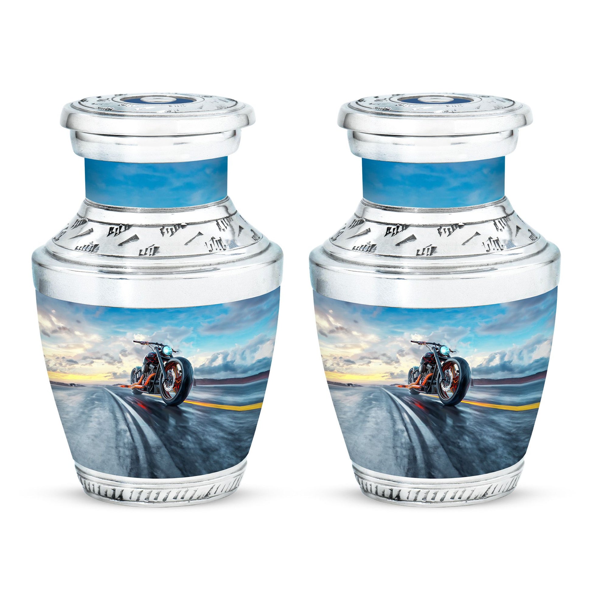 Motorcycle Theme 3 Inch Keepsake Pack of 2