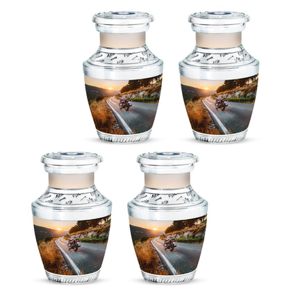 Motorcycle Theme 3 Inch Keepsake Pack of 4