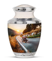 Motorcycle Theme Large Urn 10 Inch