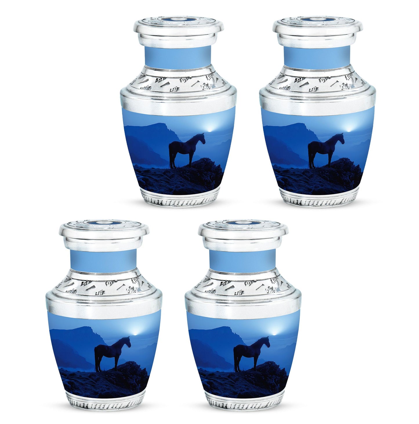 Horse Theme 3 Inch Keepsake Pack of 4