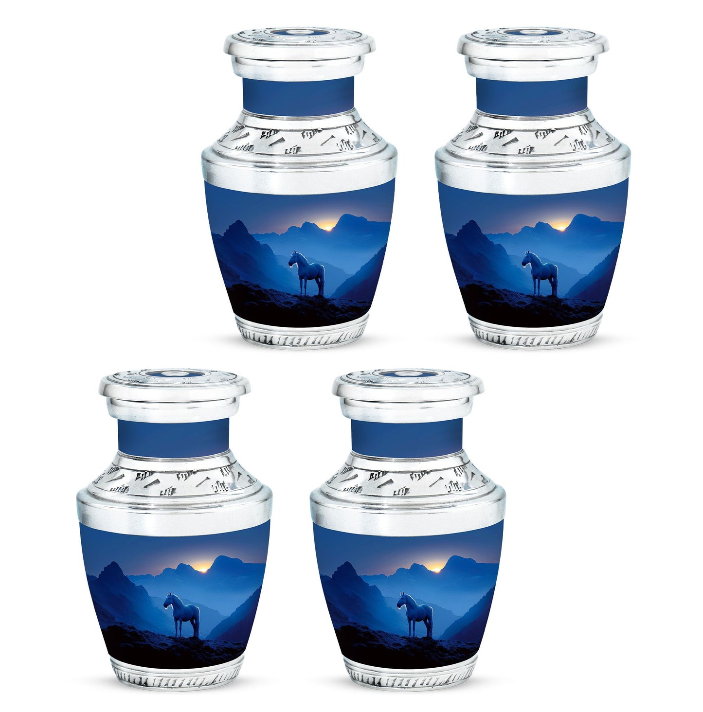 Horse Theme 3 Inch Keepsake Pack of 4