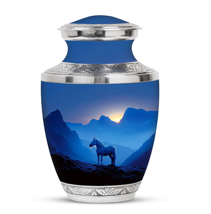 Horse Theme Large Urn 10 Inch