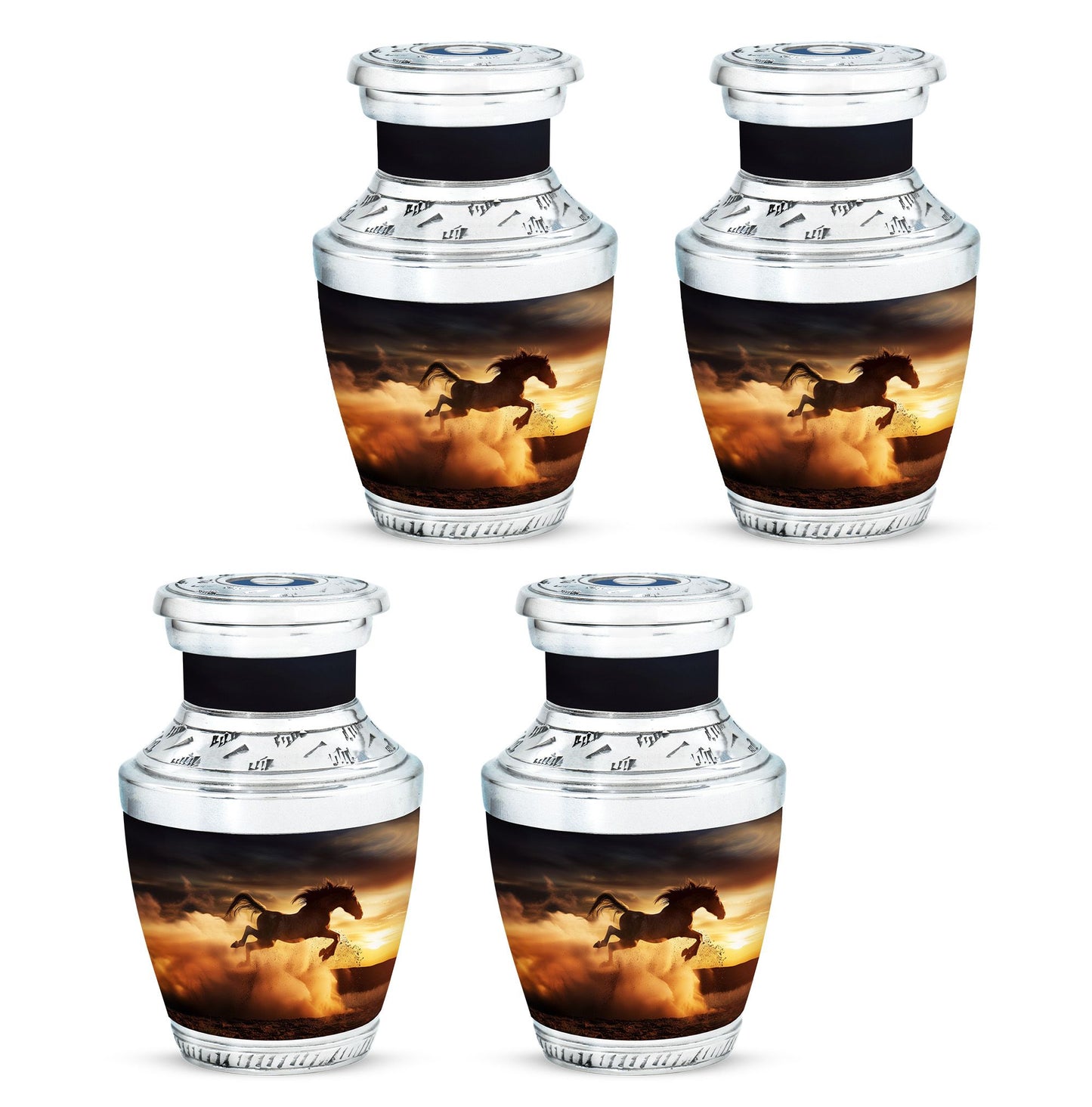 Horse Theme 3 Inch Keepsake Pack of 4