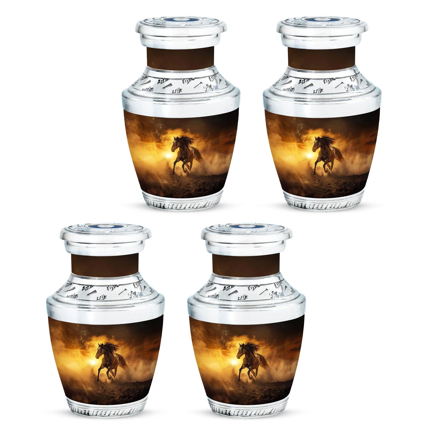Horse Theme 3 Inch Keepsake Pack of 4