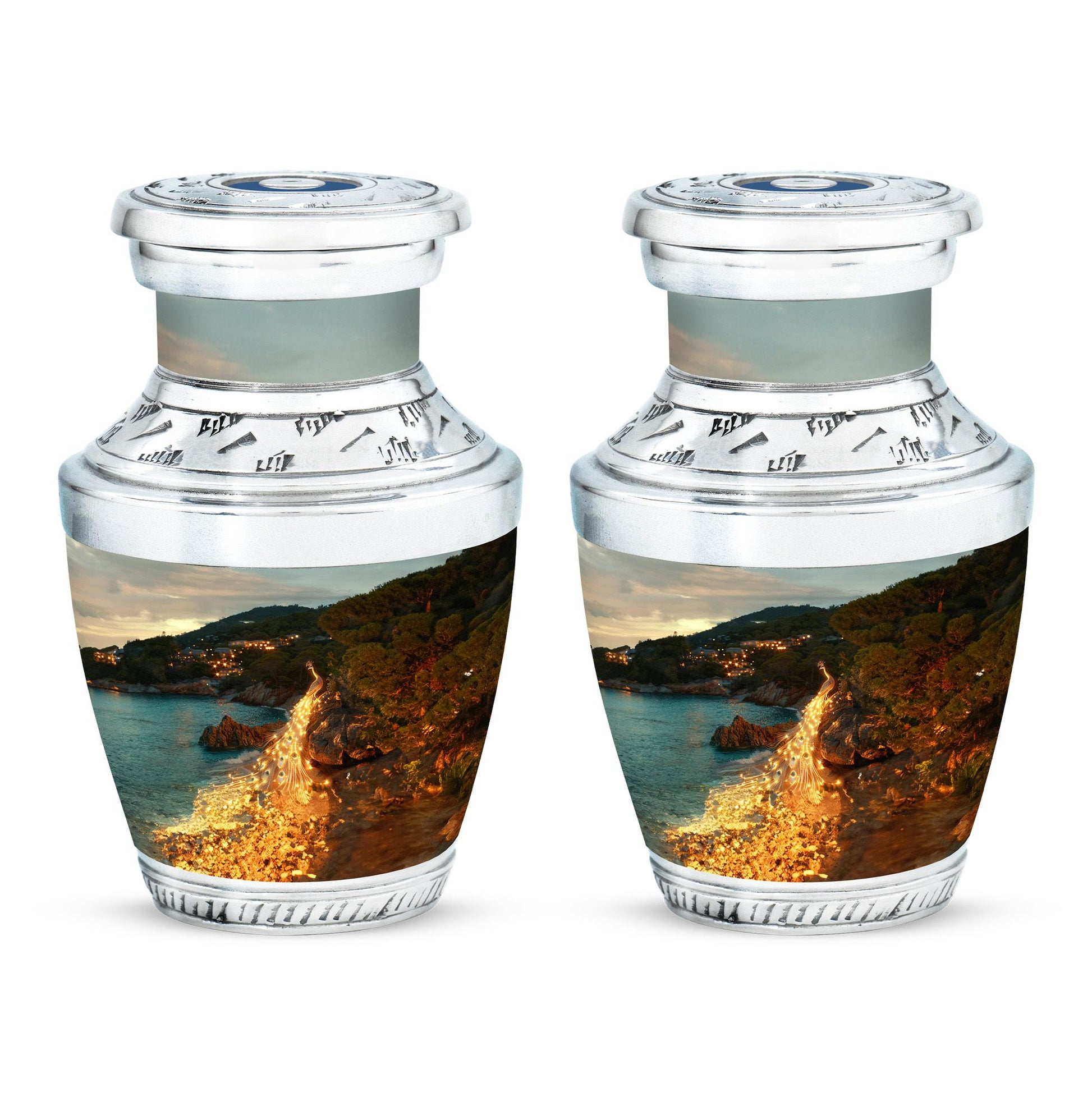 Peacock Theme 3 Inch Keepsake Pack of 2