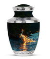 Peacock Theme Large Urn 10 Inch