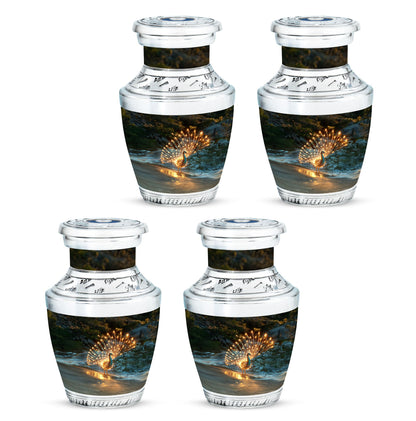 Peacock Theme 3 Inch Keepsake Pack of 4