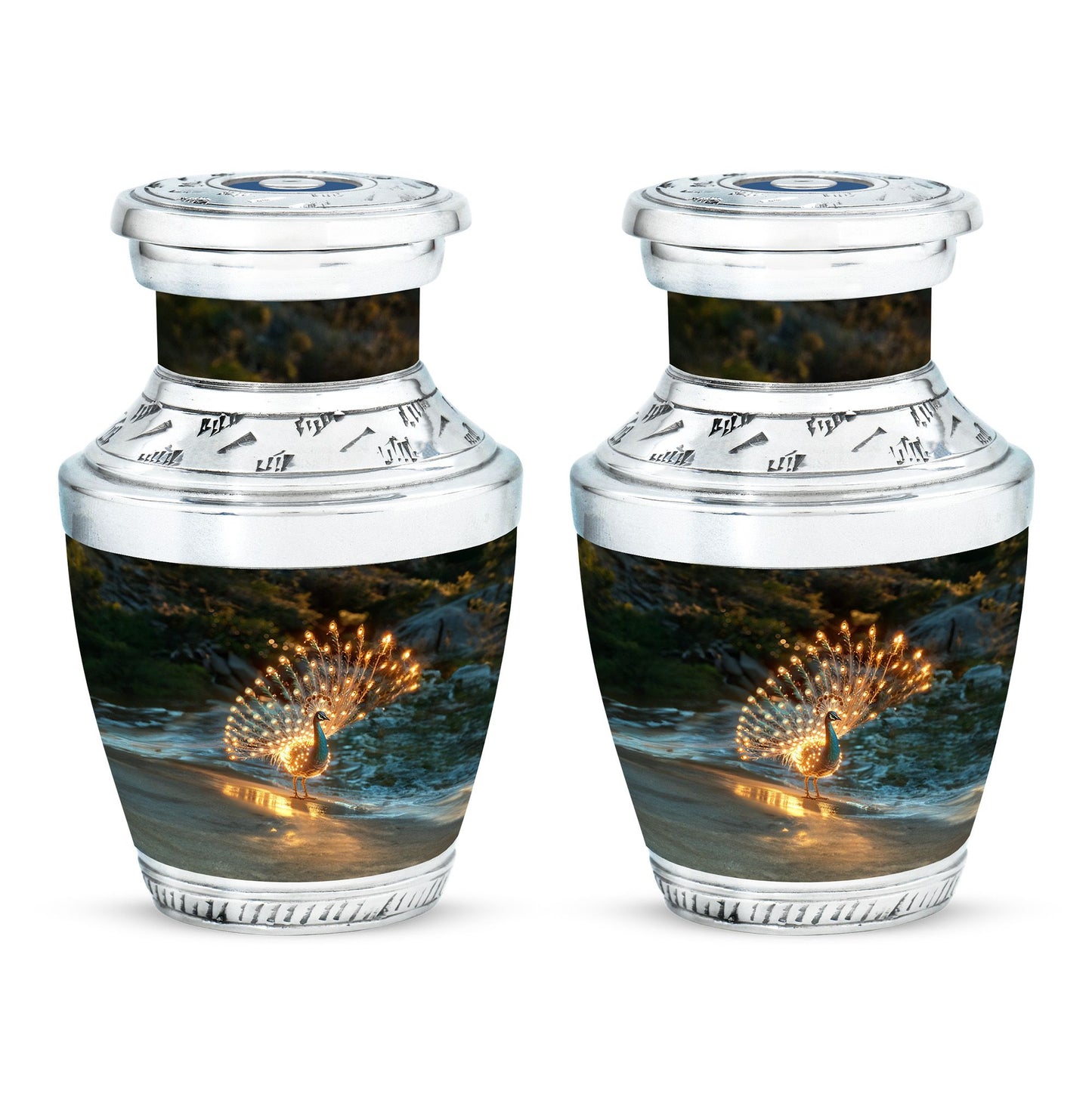 Peacock Theme 3 Inch Keepsake Pack of 2