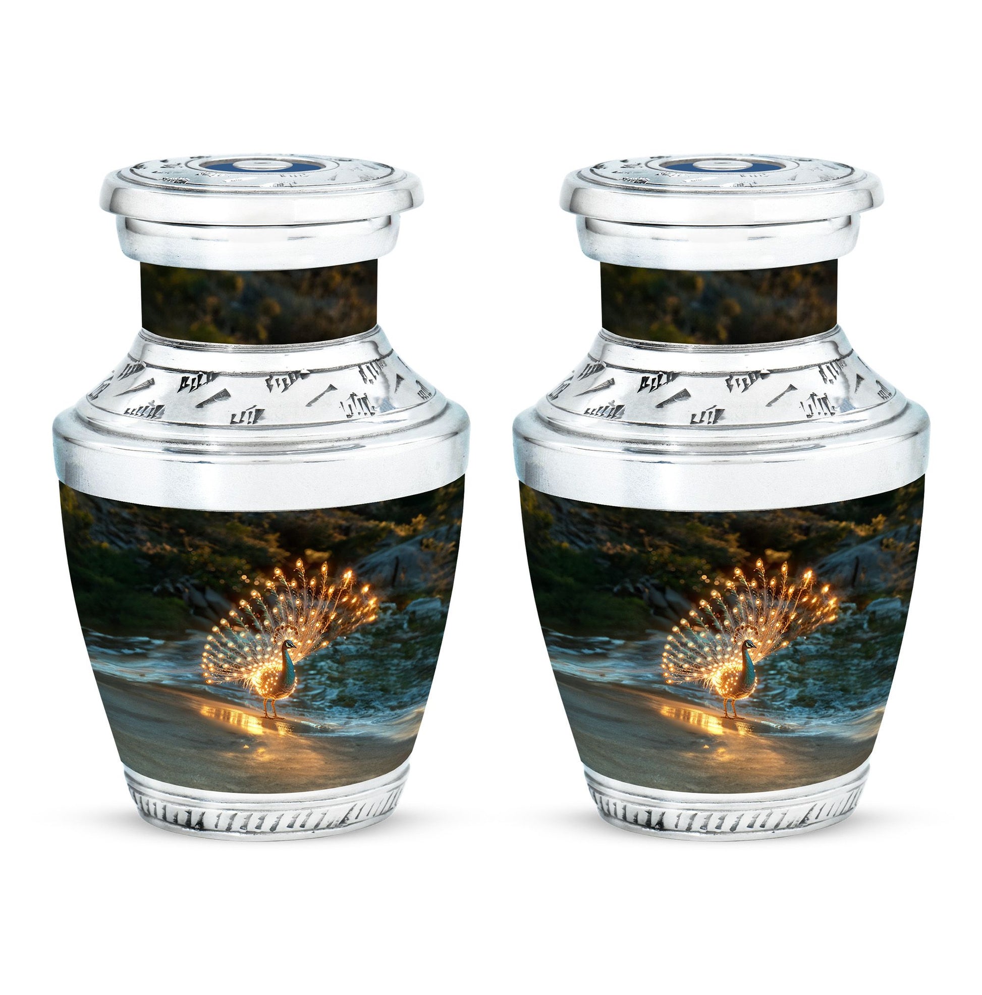 Peacock Theme 3 Inch Keepsake Pack of 2