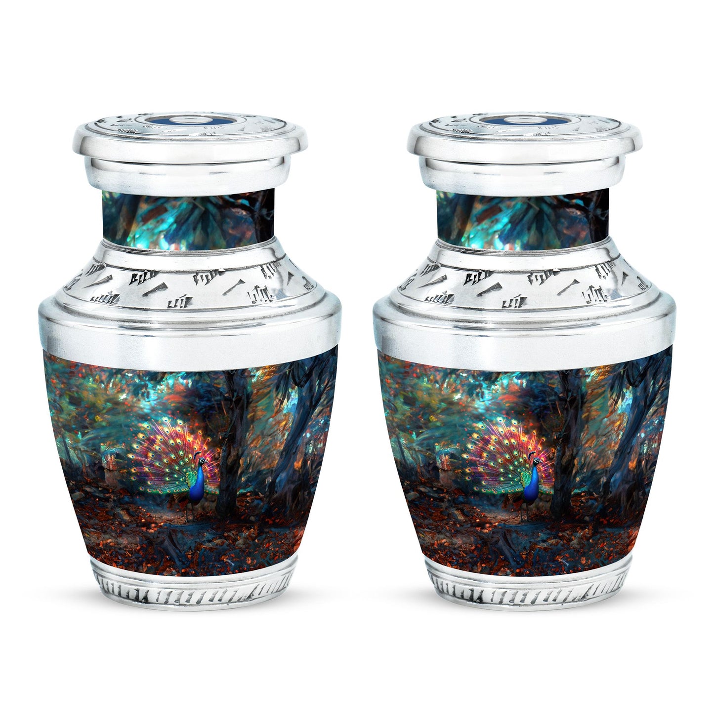 Peacock Theme 3 Inch Keepsake Pack of 2
