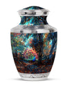 Peacock Theme Large Urn 10 Inch