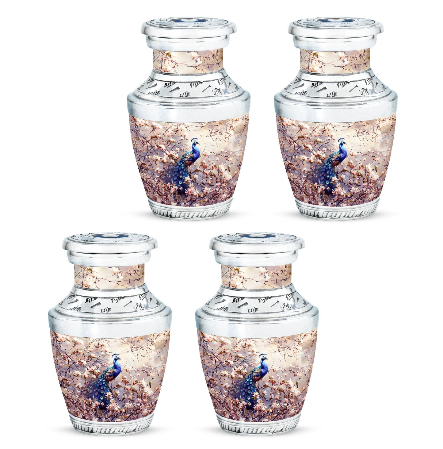 Peacock Theme 3 Inch Keepsake Pack of 4