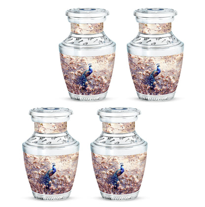 Peacock Theme 3 Inch Keepsake Pack of 4