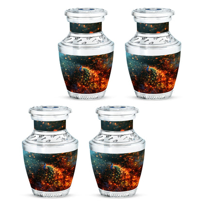 Peacock Theme 3 Inch Keepsake Pack of 4
