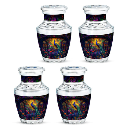 Peacock Theme 3 Inch Keepsake Pack of 4