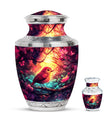 Sparrow Theme Large Urn With 1 Keepsake Urn
