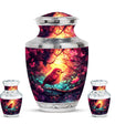 Sparrow Theme Large Urn With 2 Keepsake Urn