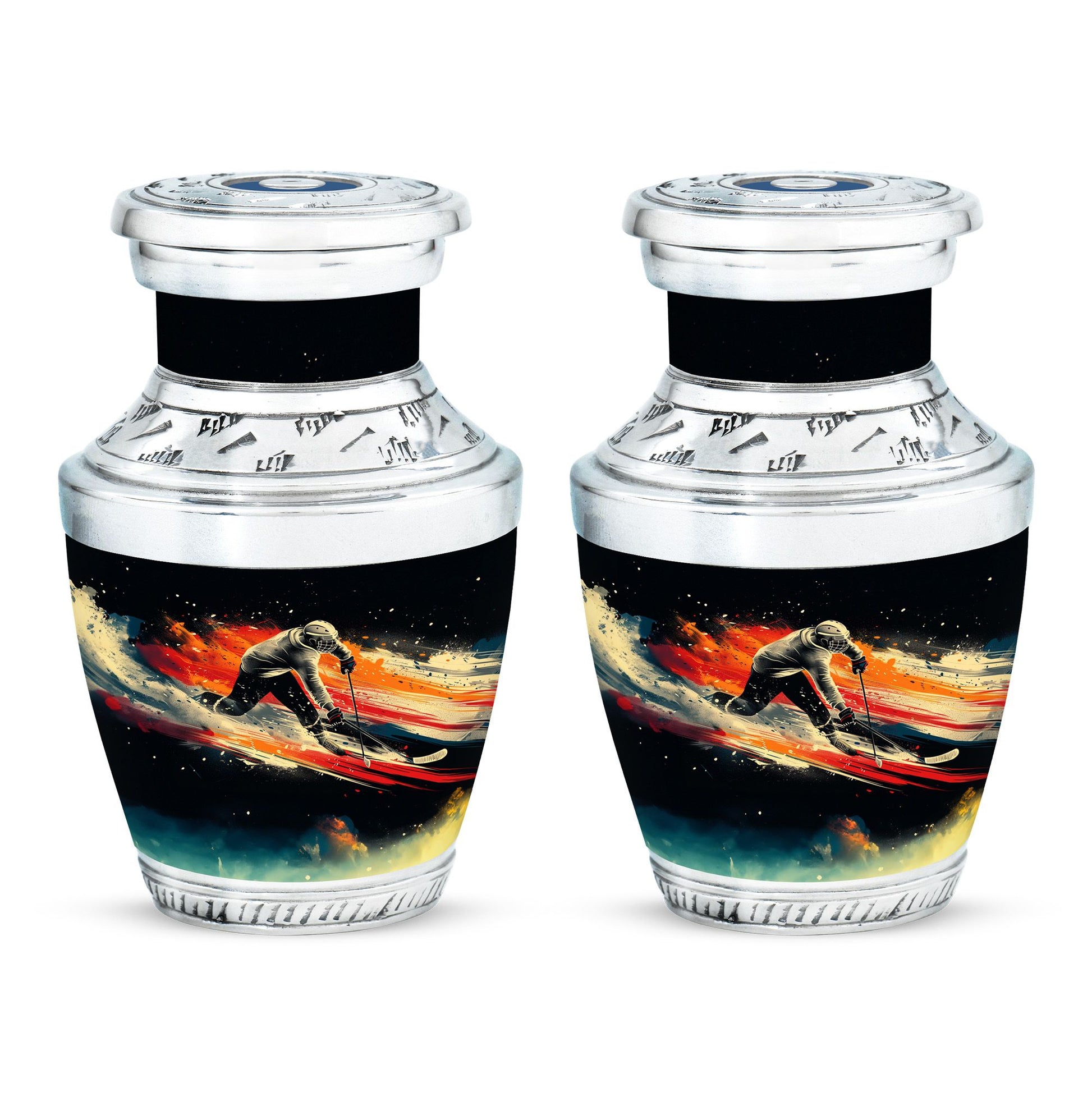 Ice Hockey Theme 3 Inch Keepsake Pack of 2