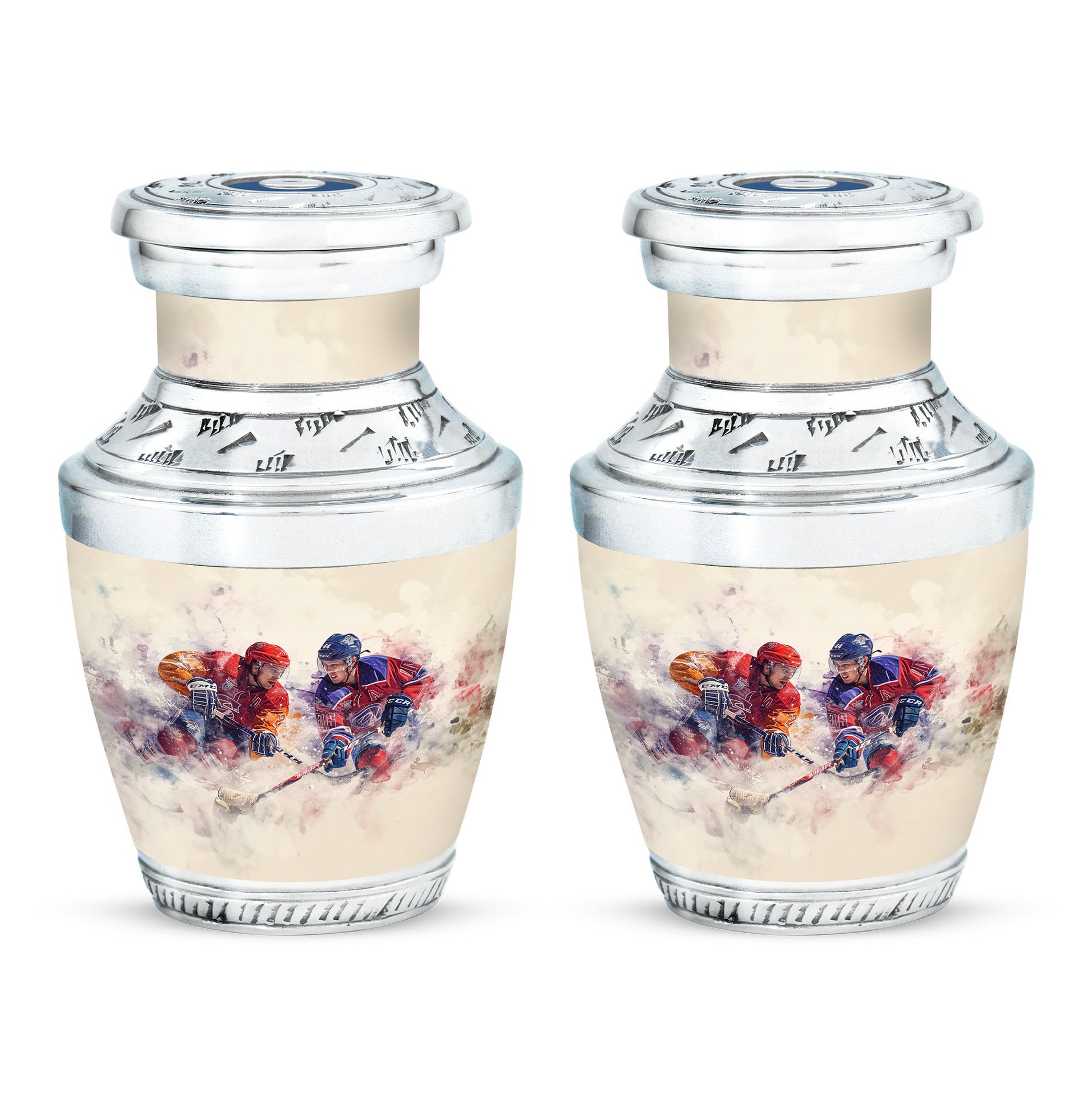 Ice Hockey Theme 3 Inch Keepsake Pack of 2