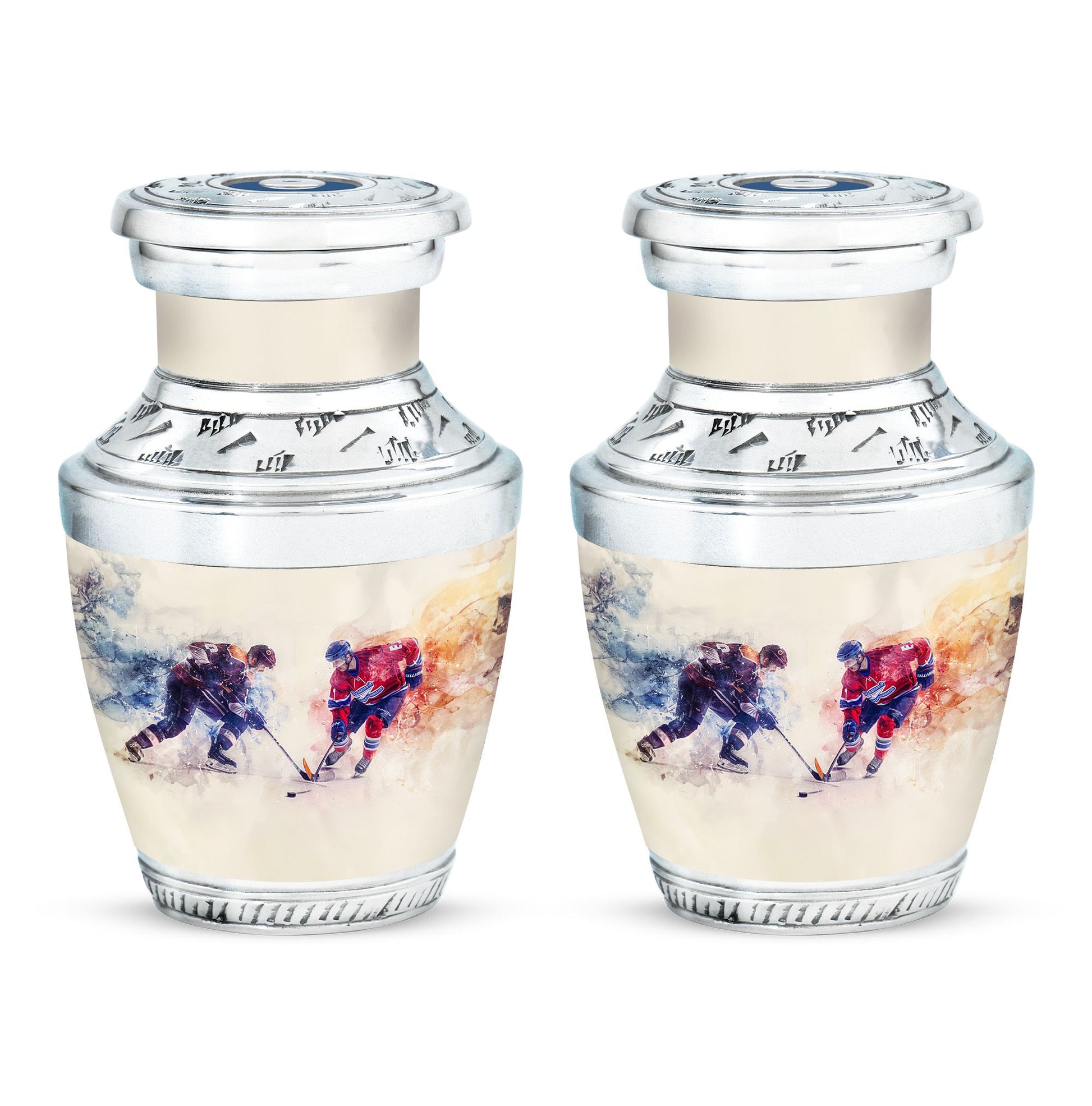 Ice Hockey Theme 3 Inch Keepsake Pack of 2