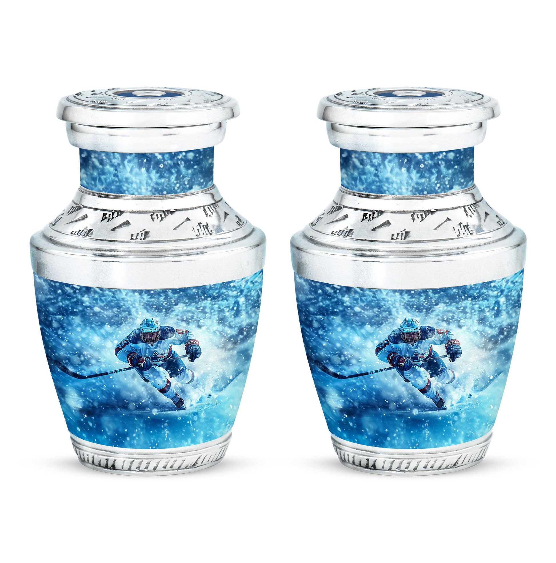 Ice Hockey Theme 3 Inch Keepsake Pack of 2