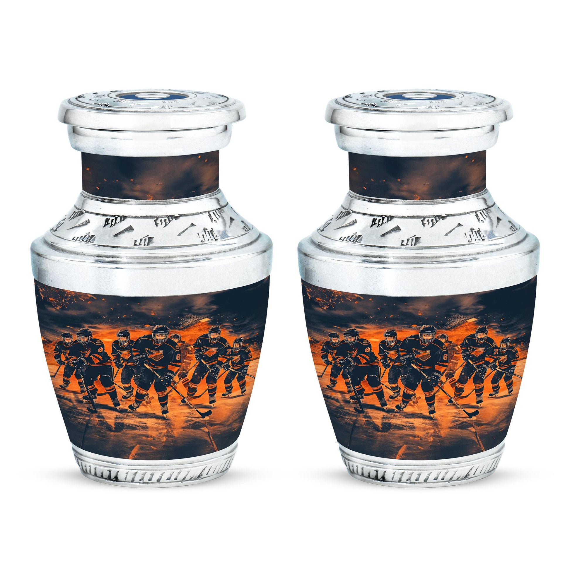 Ice Hockey Theme 3 Inch Keepsake Pack of 2