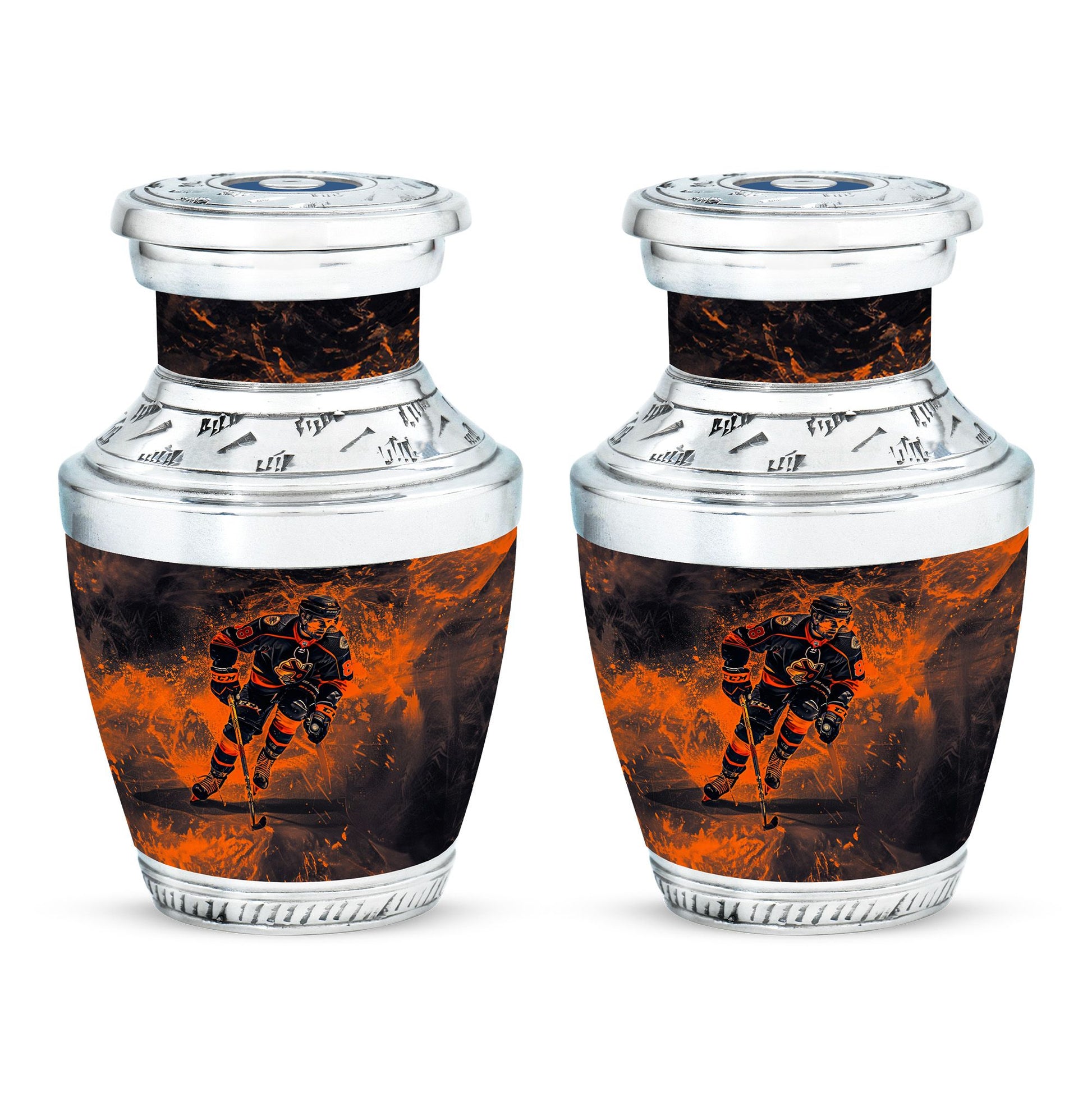 Ice Hockey Theme 3 Inch Keepsake Pack of 2