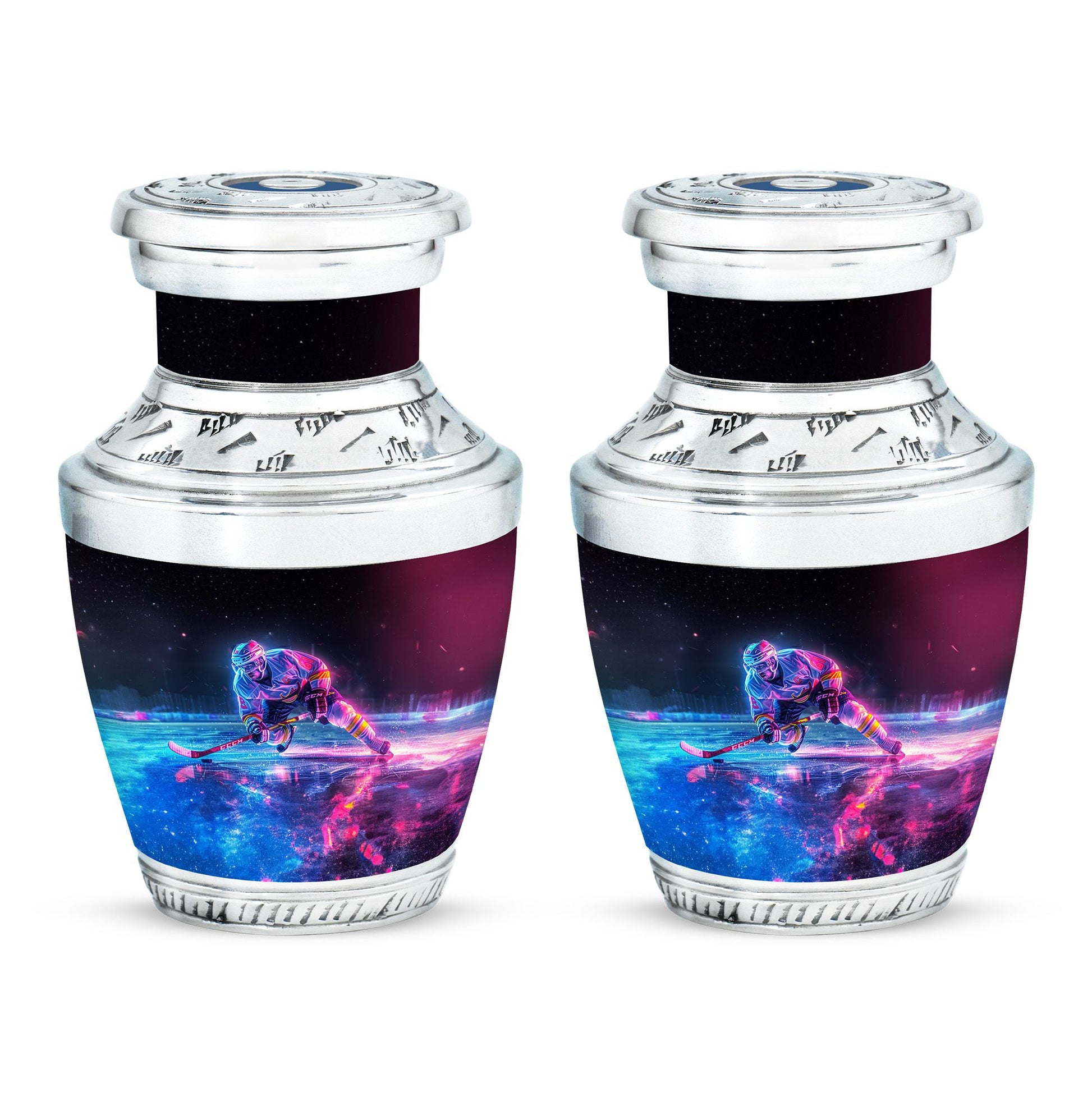 Ice Hockey Theme 3 Inch Keepsake Pack of 2