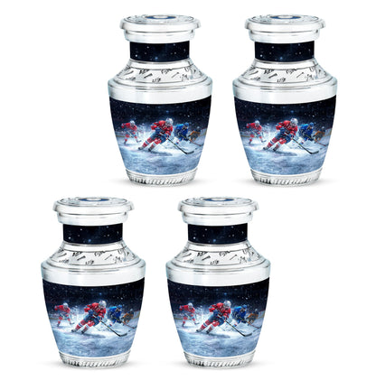Ice Hockey Theme 3 Inch Keepsake Pack of 4