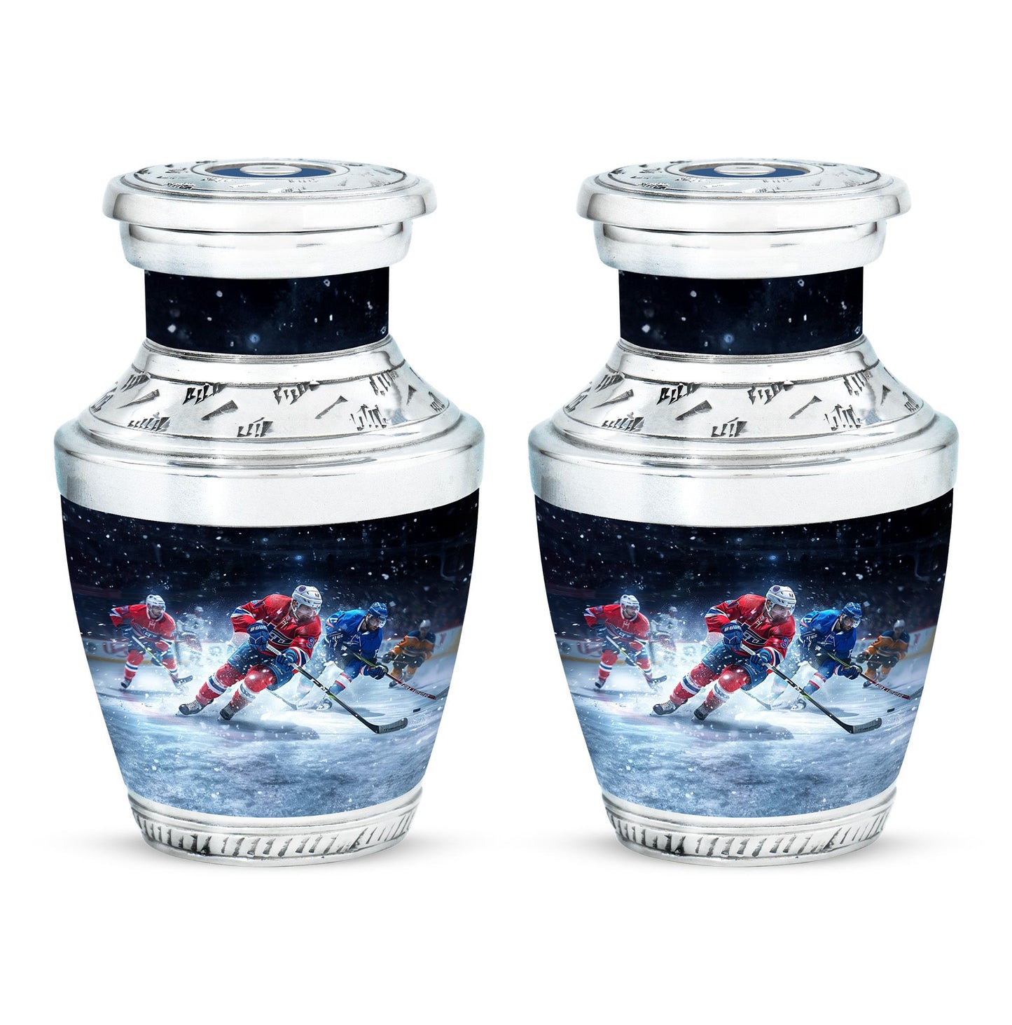 Ice Hockey Theme 3 Inch Keepsake Pack of 2