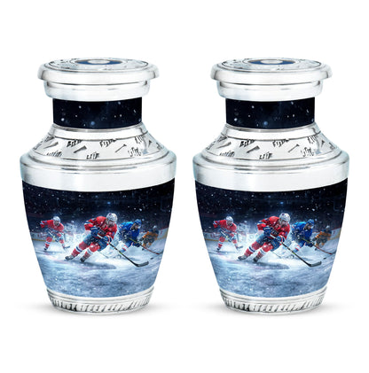 Ice Hockey Theme 3 Inch Keepsake Pack of 2