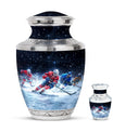 Ice Hockey Theme Large Urn With 1 Keepsake Urn
