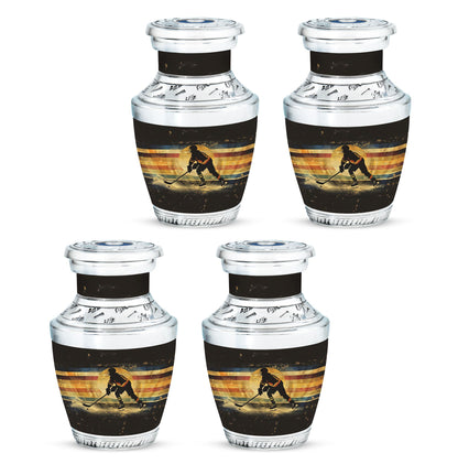 Ice Hockey Theme 3 Inch Keepsake Pack of 4