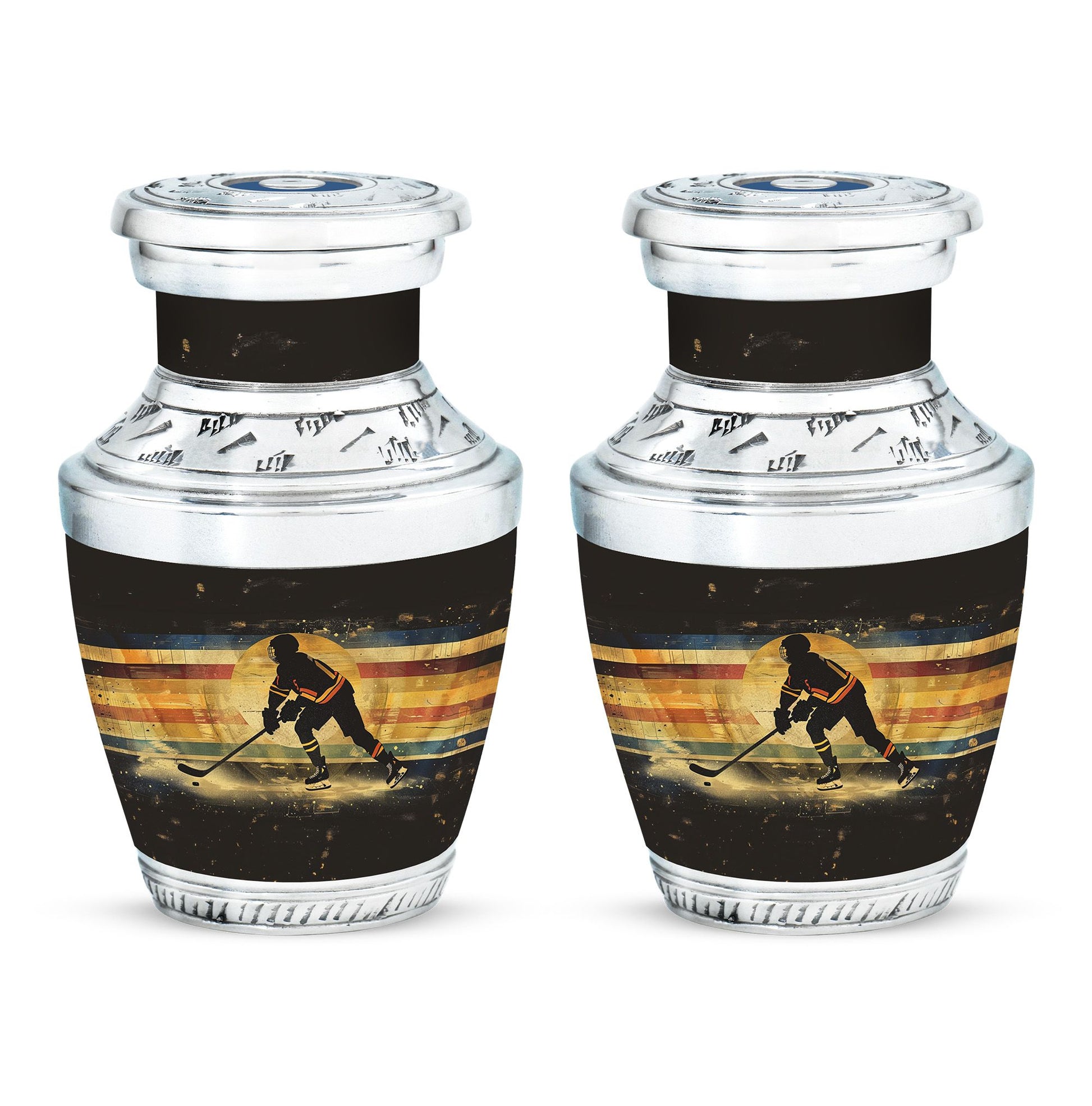 Ice Hockey Theme 3 Inch Keepsake Pack of 2