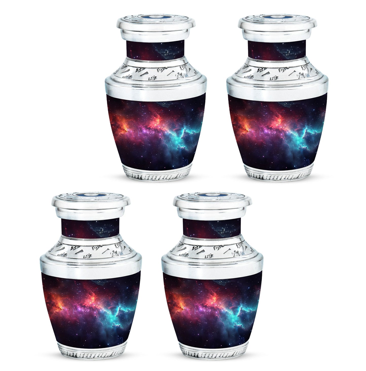 Nebula Galaxy Theme 3 Inch Keepsake Pack of 4