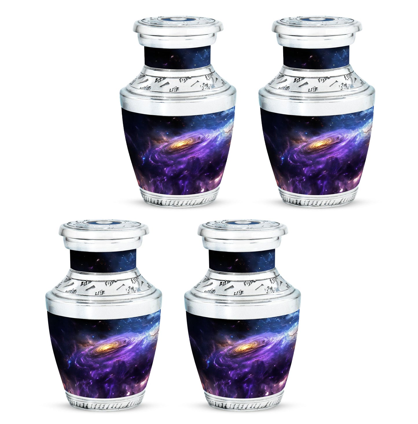 Nebula Galaxy Theme 3 Inch Keepsake Pack of 4