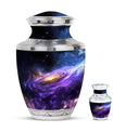 Nebula Galaxy Theme Large Urn With 1 Keepsake Urn