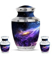 Nebula Galaxy Theme Large Urn With 2 Keepsake Urn