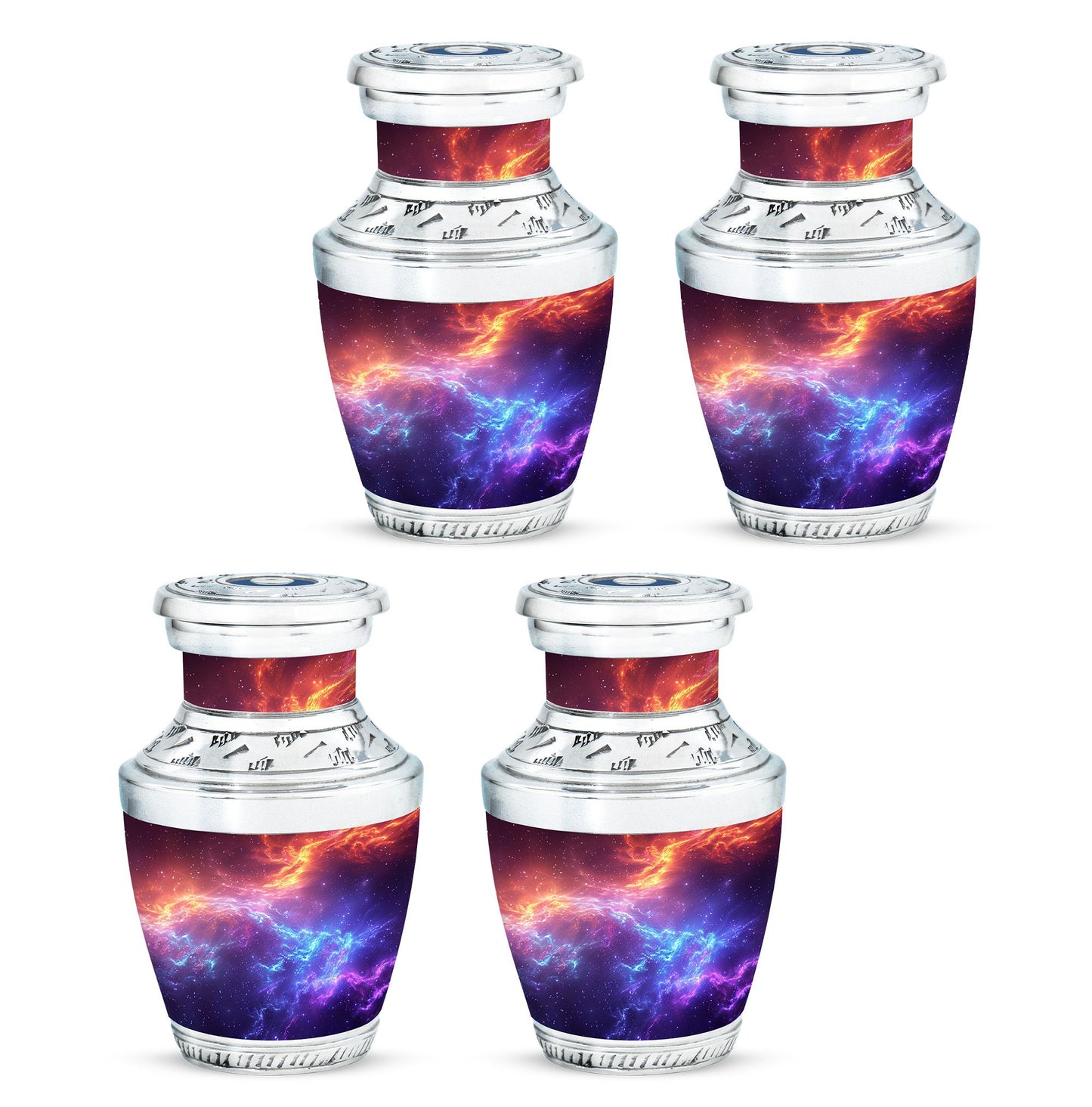 Nebula Galaxy Theme 3 Inch Keepsake Pack of 4
