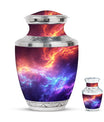Nebula Galaxy Theme Large Urn With 1 Keepsake Urn