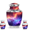 Nebula Galaxy Theme Large Urn With 2 Keepsake Urn