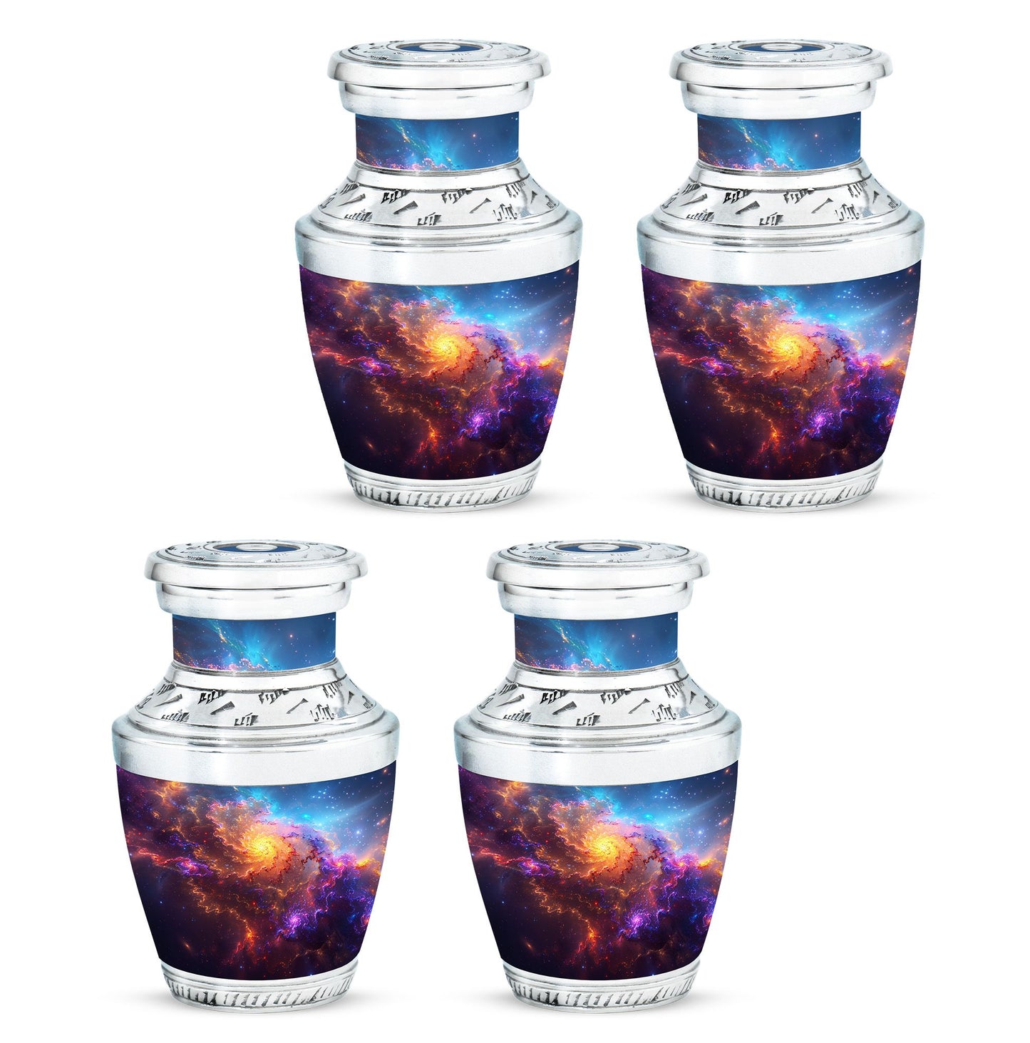 Nebula Galaxy Theme 3 Inch Keepsake Pack of 4
