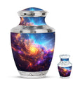 Nebula Galaxy Theme Large Urn With 1 Keepsake Urn
