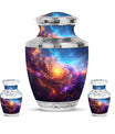 Nebula Galaxy Theme Large Urn With 2 Keepsake Urn
