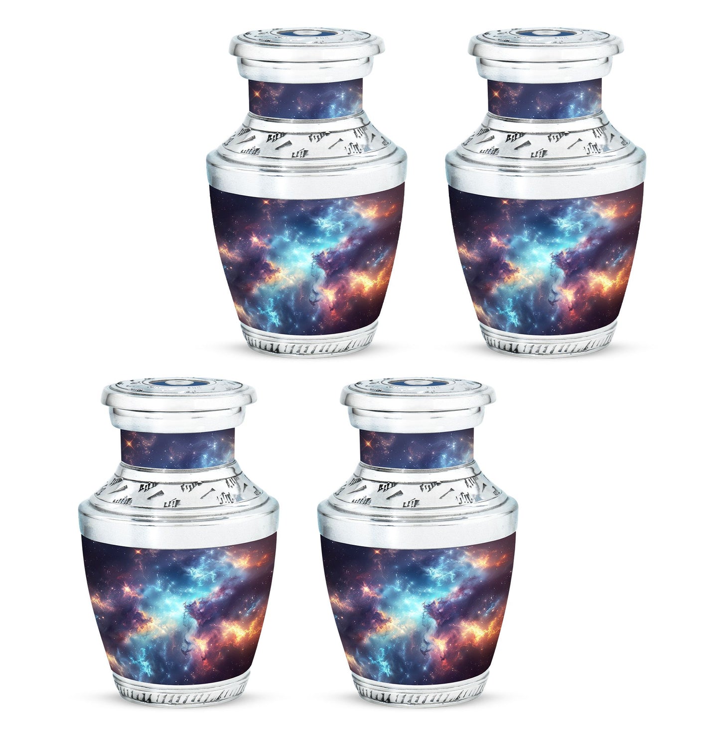 Nebula Galaxy Theme 3 Inch Keepsake Pack of 4