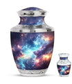 Nebula Galaxy Theme Large Urn With 1 Keepsake Urn