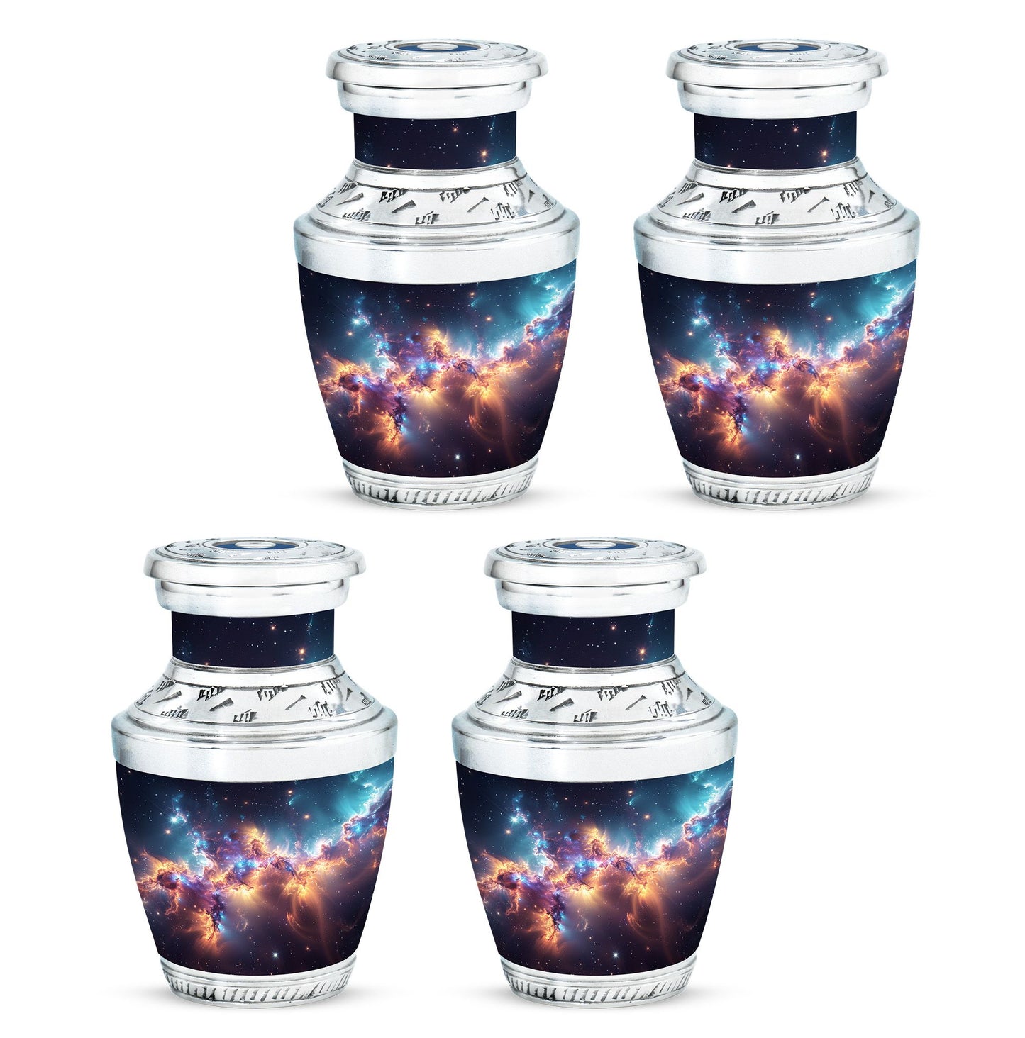 Nebula Galaxy Theme 3 Inch Keepsake Pack of 4